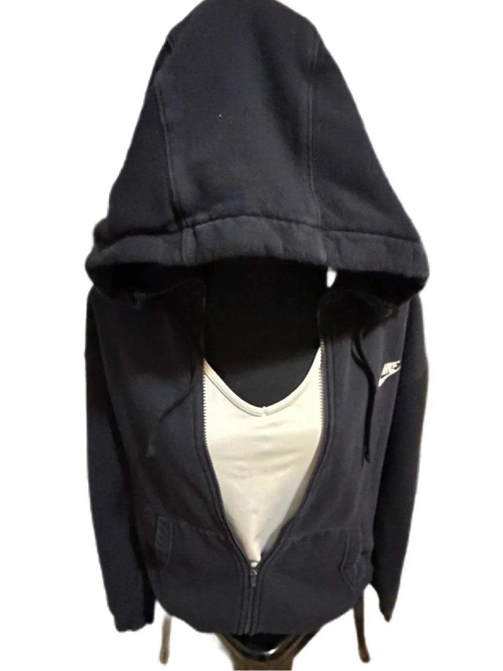 Nike Womens Classic xl Full Zip fleece sweatshirt with hood/ 80 percent cotton